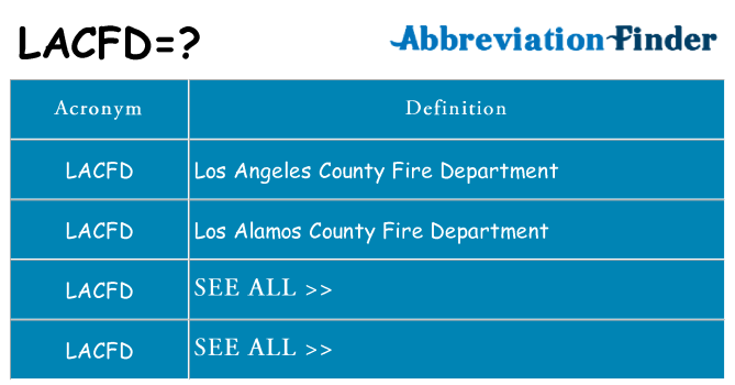 What does lacfd stand for