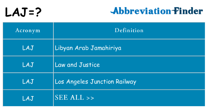 What does laj stand for