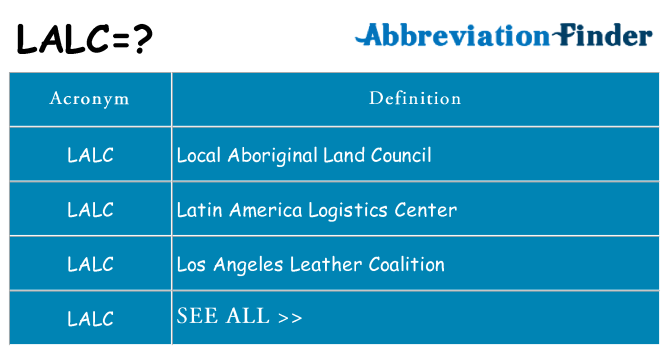 What does lalc stand for