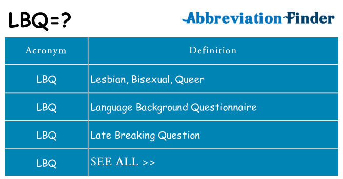 What does lbq stand for