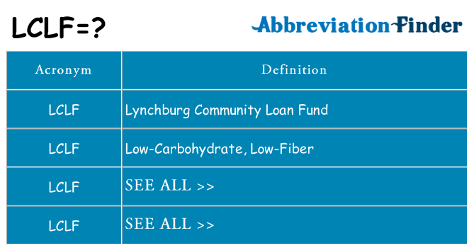 What does lclf stand for