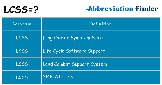 What does lcss stand for