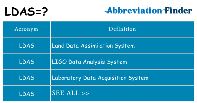 What does ldas stand for