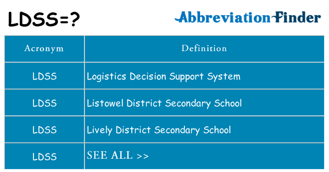What does ldss stand for