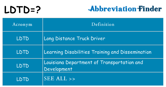 What does ldtd stand for