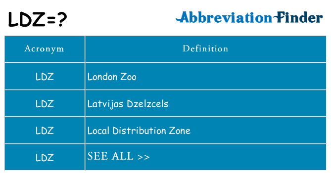 What does ldz stand for