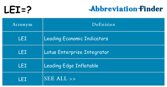 What does lei stand for