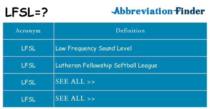 What does lfsl stand for