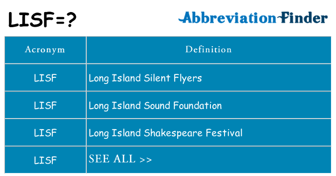 What does lisf stand for