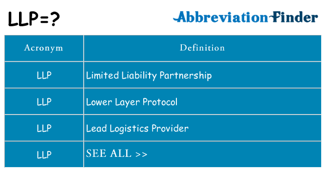 What does llp stand for