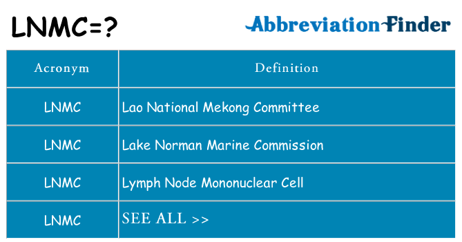 What does lnmc stand for