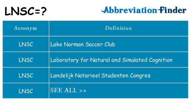 What does lnsc stand for