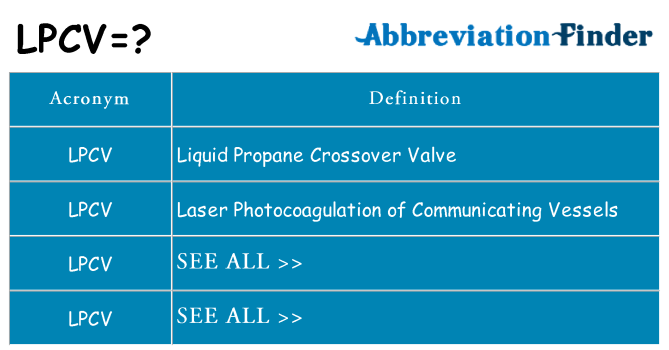 What does lpcv stand for