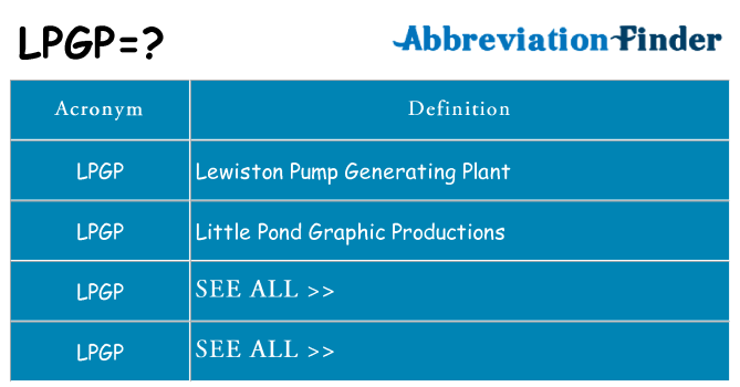 What does lpgp stand for