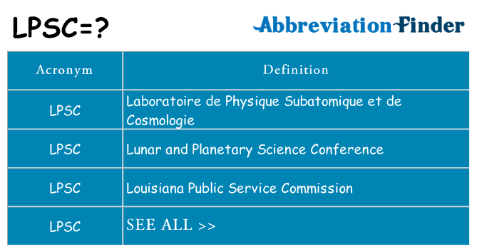 What does lpsc stand for