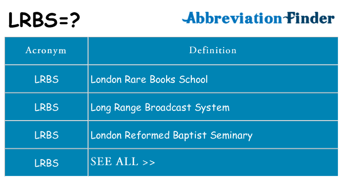 What does lrbs stand for