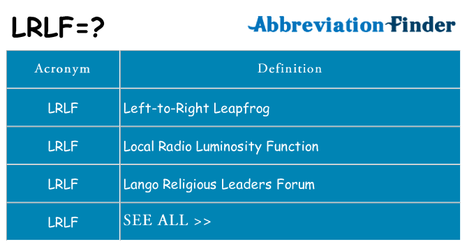 What does lrlf stand for