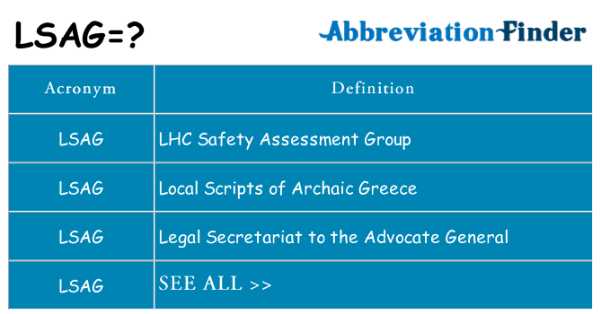 What does lsag stand for
