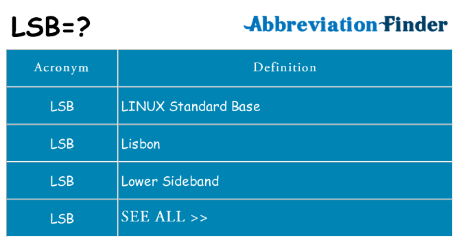 What does lsb stand for