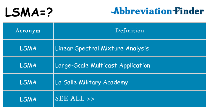 What does lsma stand for