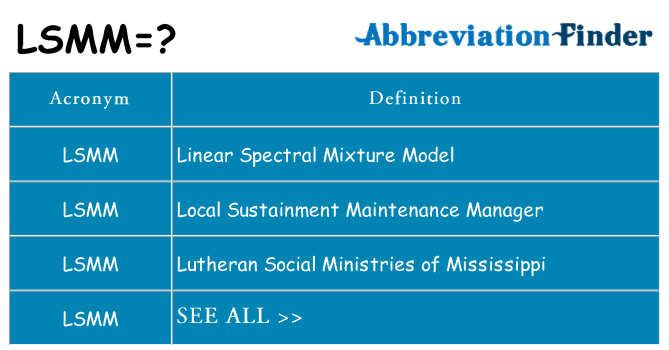 What does lsmm stand for