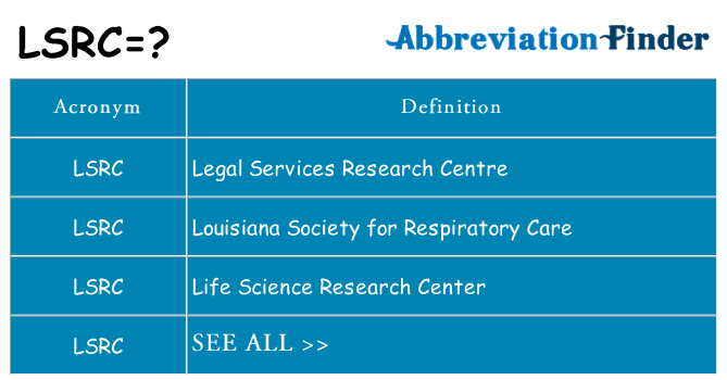 What does lsrc stand for