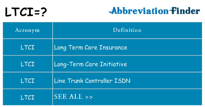 What does ltci stand for