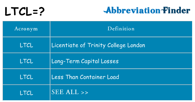What does ltcl stand for