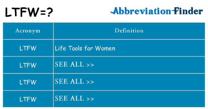 What does ltfw stand for