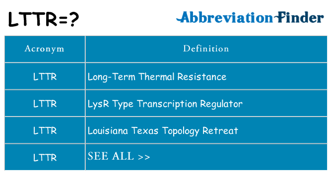 What does lttr stand for