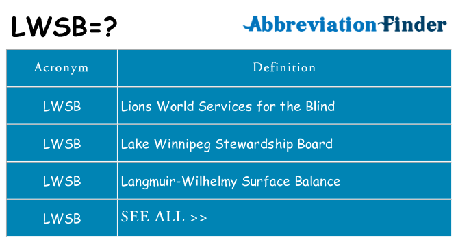 What does lwsb stand for