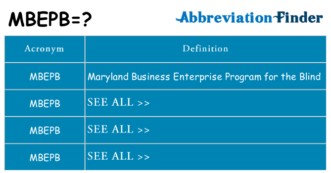 What does mbepb stand for