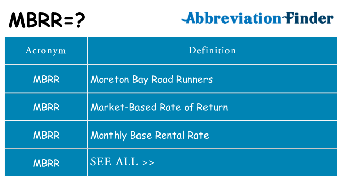 What does mbrr stand for