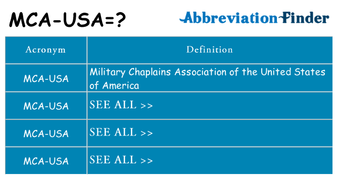 What does mca-usa stand for