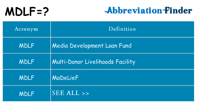 What does mdlf stand for