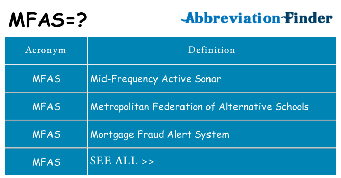What does mfas stand for