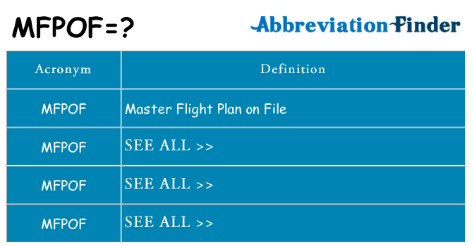 What does mfpof stand for
