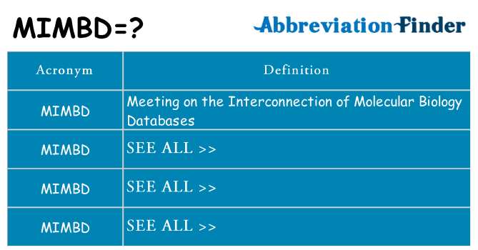 What does mimbd stand for