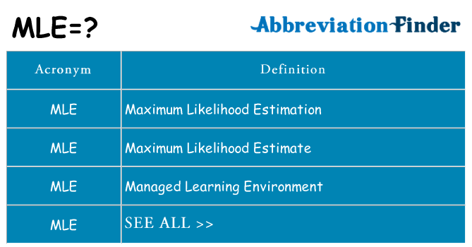 What does mle stand for