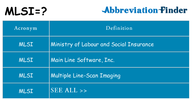 What does mlsi stand for