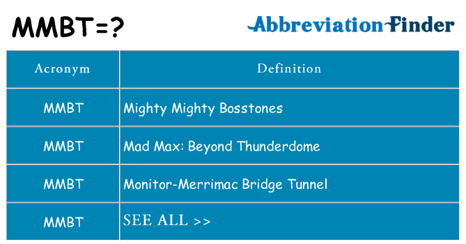 What does mmbt stand for