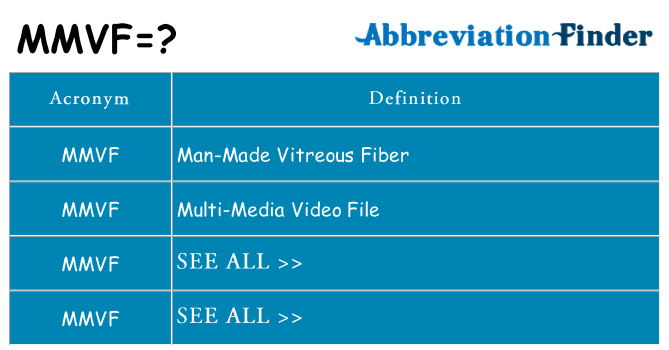 What does mmvf stand for