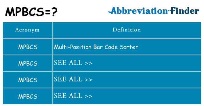 What does mpbcs stand for