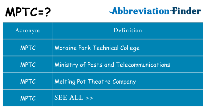 What does mptc stand for