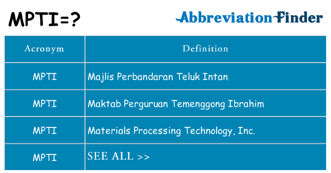 What does mpti stand for
