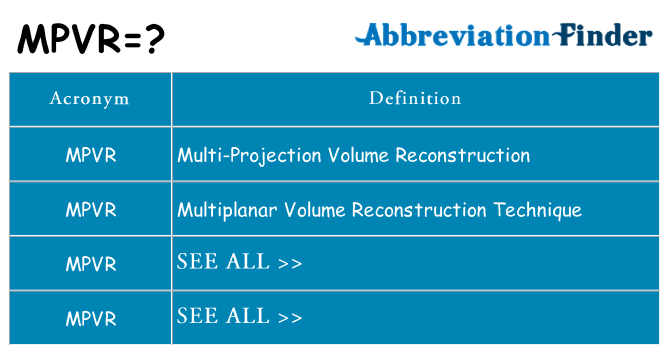 What does mpvr stand for