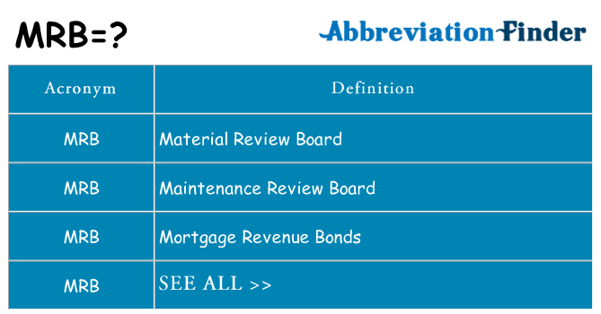 What does mrb stand for
