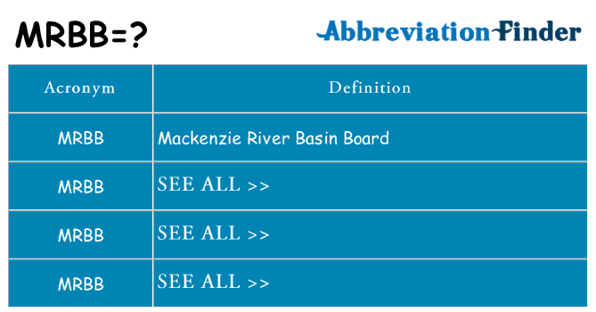 What does mrbb stand for