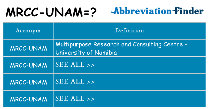 What does mrcc-unam stand for
