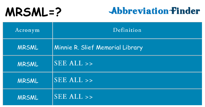 What does mrsml stand for